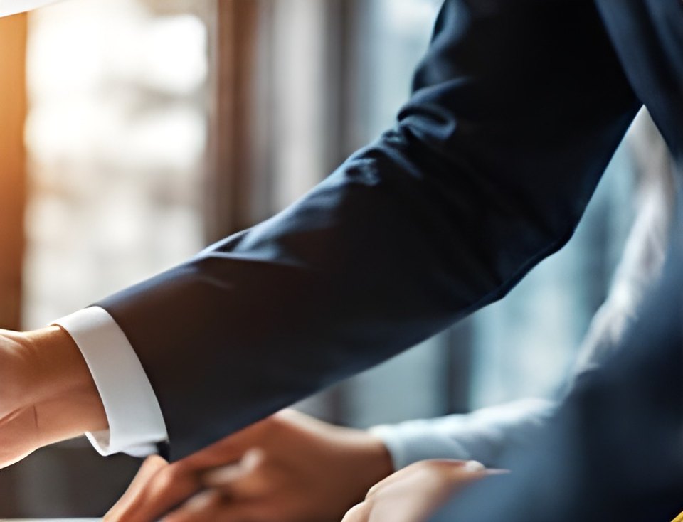 Professionnel en costume au travail